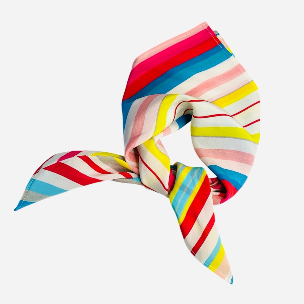 NWT SILKLETTE Alignment 100% Fine Silk Kerchief Scarf MULTICOLOR - Picture 7 of 7